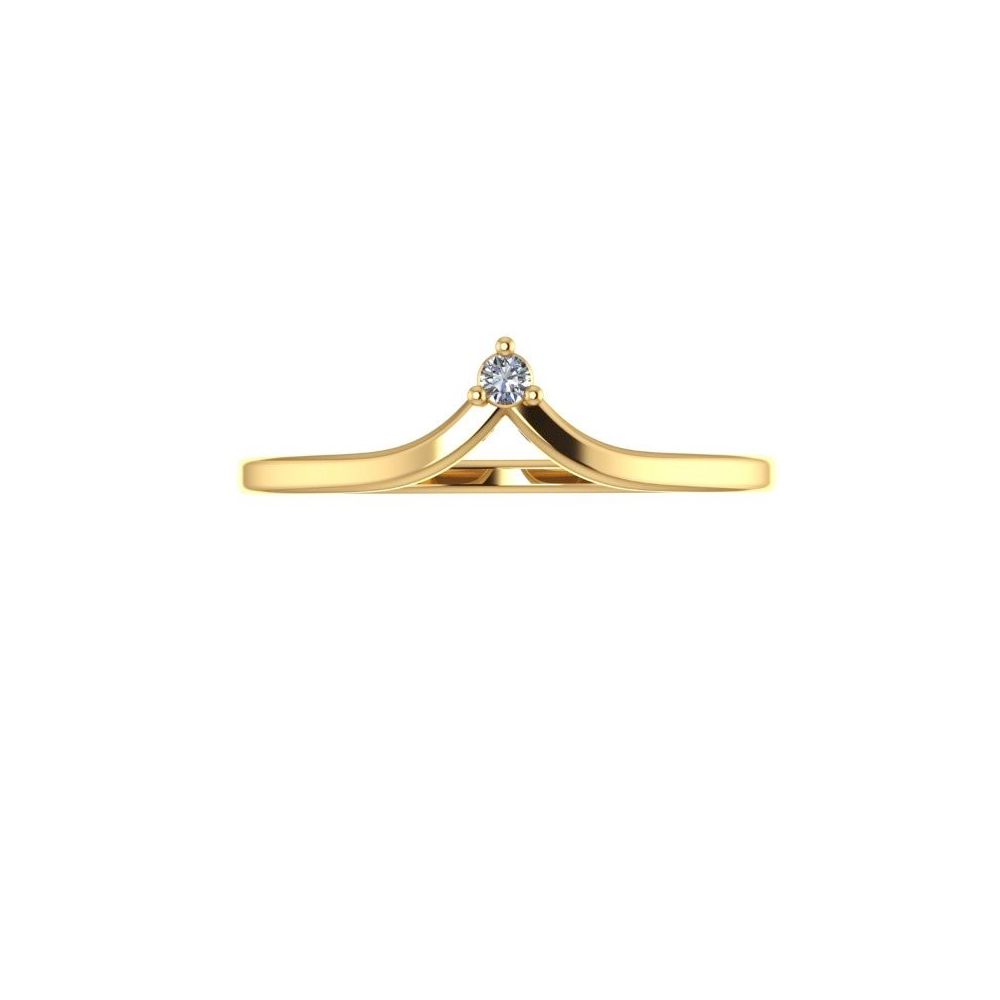 Gorgeous 18 Karat Yellow Gold And Diamond Finger Ring