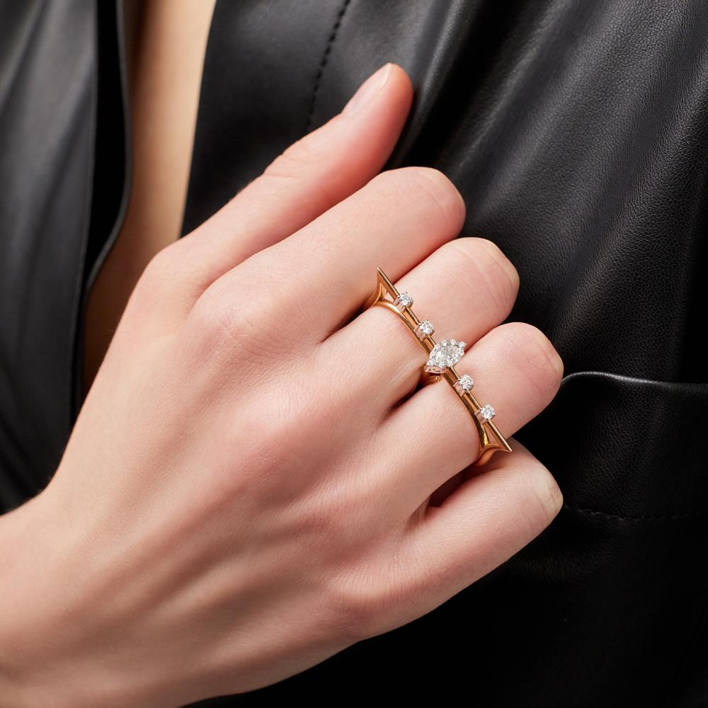 Get the Perfect Double Finger Star Design Imitation Ring - Shop Now!
